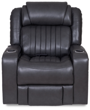 Henriel Leather Power Recliner with Air Massager