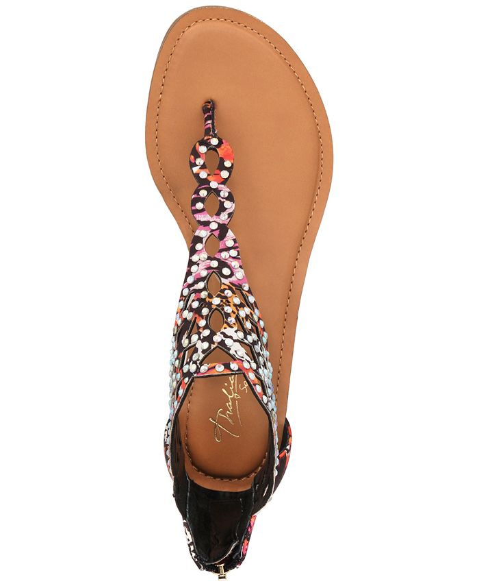 Thalia Sodi Ilene Glitzy Thong Flat Sandals, Created for Macy's - Macy's
