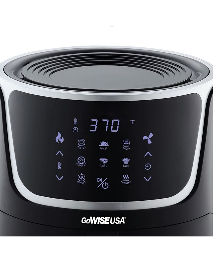 GoWISE USA Air Fryer with Dehydrator and 3 Stackable Racks, 7 Quart