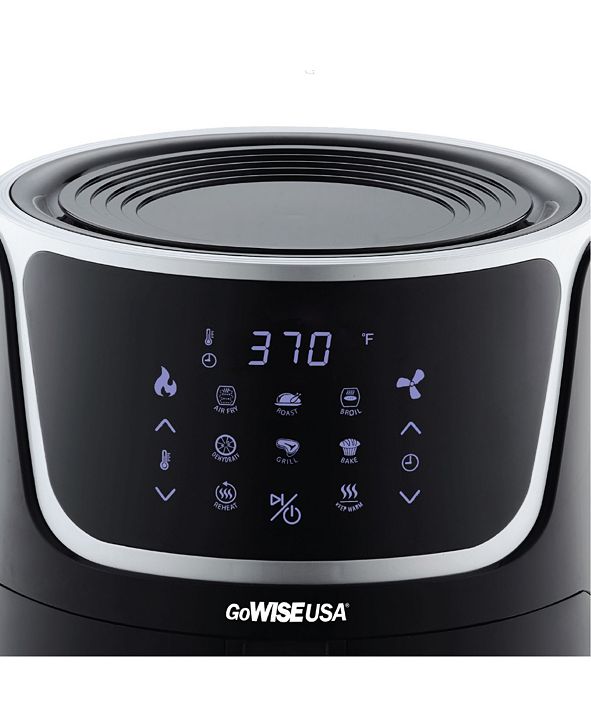 GoWISE USA Air Fryer with Dehydrator and 3 Stackable Racks, 7 Quart