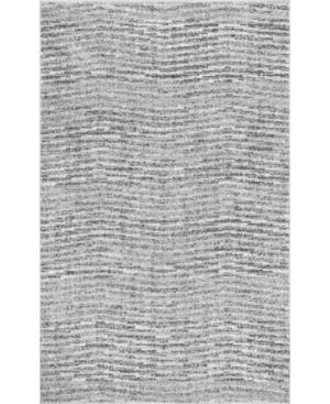 nuLoom Smoky Contemporary Sherill Ripple Gray 5' x 8' Area Rug