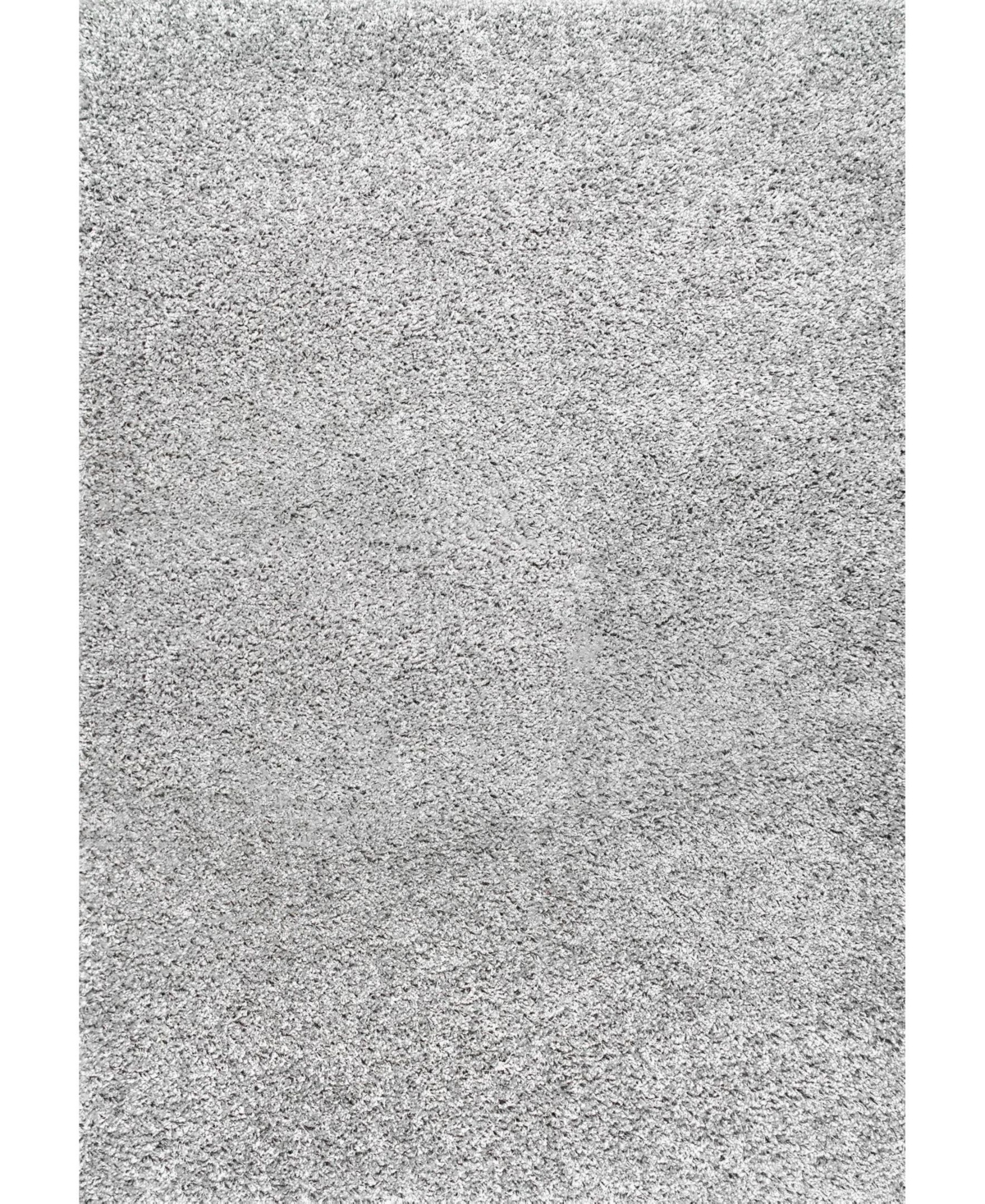 Nuloom Easy Shag Contemporary Marleen Solid 4' X 6' Area Rug In Silver