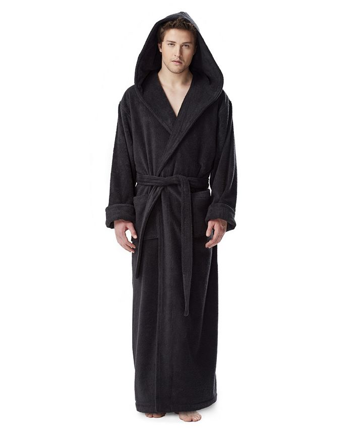 ARUS Men's Thick Full Ankle Length Hooded Turkish Cotton Bathrobe Macy's