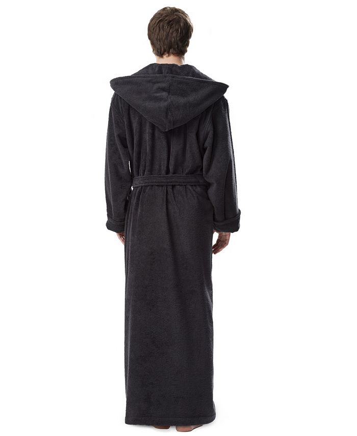 ARUS Men's Thick Full Ankle Length Hooded Turkish Cotton Bathrobe Macy's