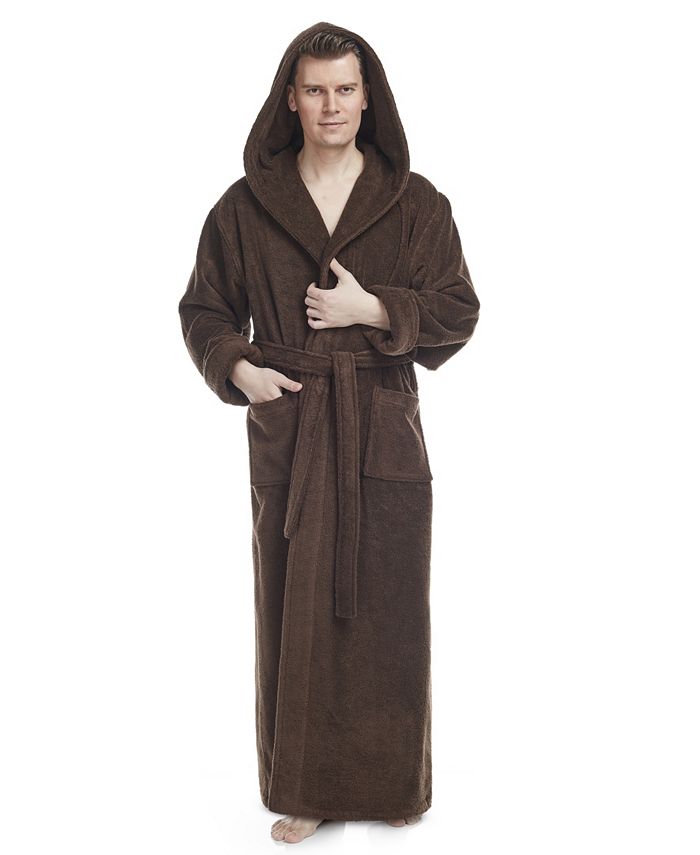 ARUS Men's Thick Full Ankle Length Hooded Turkish Cotton Bathrobe Macy's