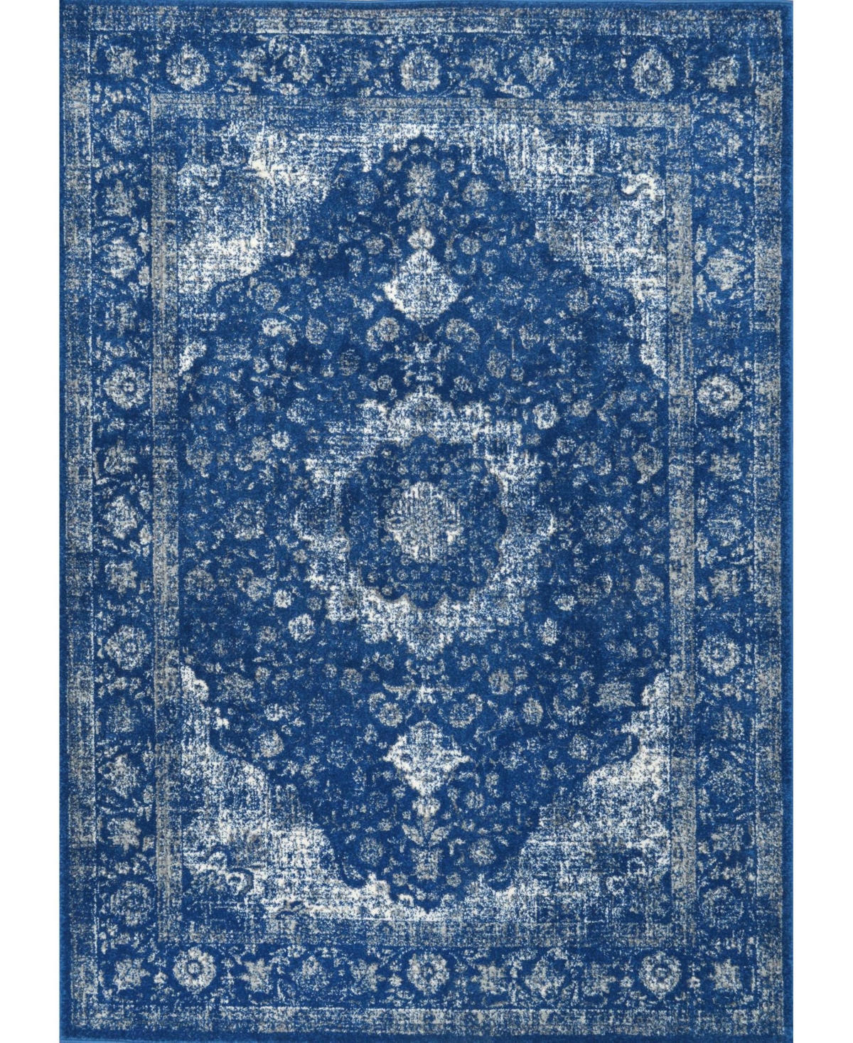 Nuloom Bodrum Vintage-inspired Persian Verona 6'7" X 9' Area Rug In Dark Blue