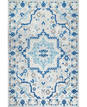 nuLoom Claudia Contemporary Celestial Blue 6'7in x 9' Area Rug