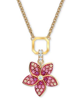 swarovski tropical flower necklace