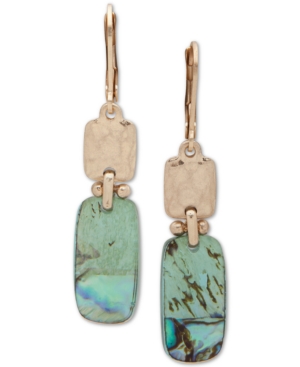 image of lonna & lilly Gold-Tone Abalone Double Drop Earrings