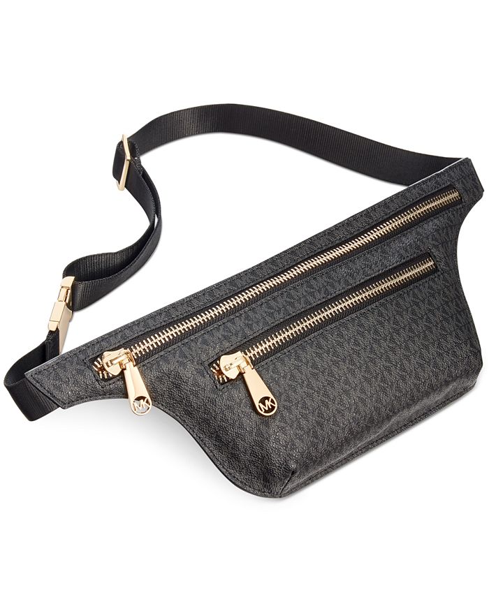  Michael Kors MK Signature Fanny Pack Belt Bag Vanilla Medium