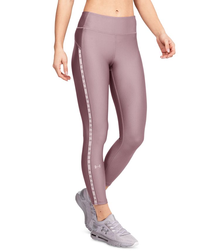 Under Armour Women's HeatGear® Logo-Stripe Leggings - Macy's