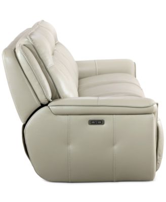 Lenardo 3-Pc. Leather Sofa with 3 Power Motion Recliners, Created for Macy's