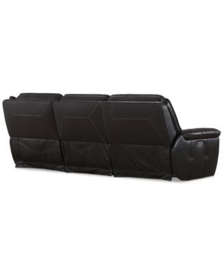 Lenardo 3-Pc. Leather Sofa with 2 Power Motion Recliners, Created for Macy's