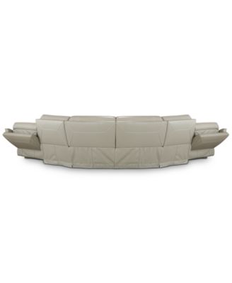 Lenardo 5-Pc. Leather Sectional with 2 Power Motion Recliners, Created for Macy's