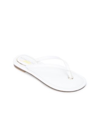 white gucci flip flop