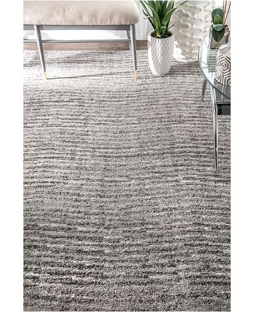 Nuloom Smoky Contemporary Sherill Ripple Gray 6 7 X 9 Area Rug Reviews Rugs Macy S