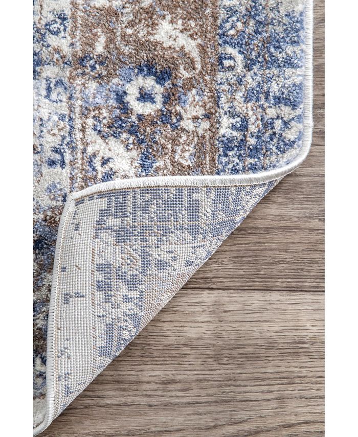 nuLoom Amber Lilah Medallion VintageInspired Mist 6'7" x 9' Area Rug Macy's