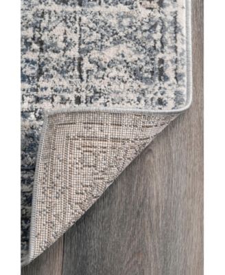 Entice Matisse Distressed Vintage-Inspired Blue Area Rug