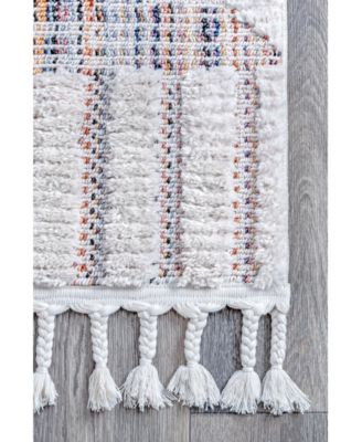 Lorden Theola Geometric High-Low Gray Area Rug