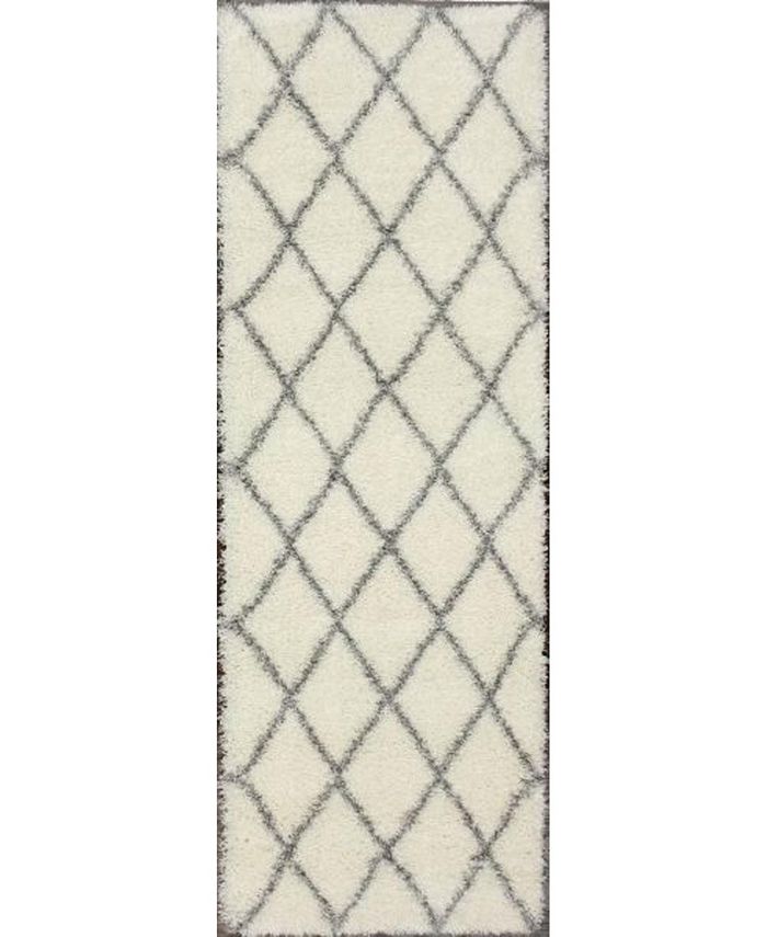 nuLoom Plush Shag Soft and Plush Diamond 6'7" x 9' Area Rug Macy's
