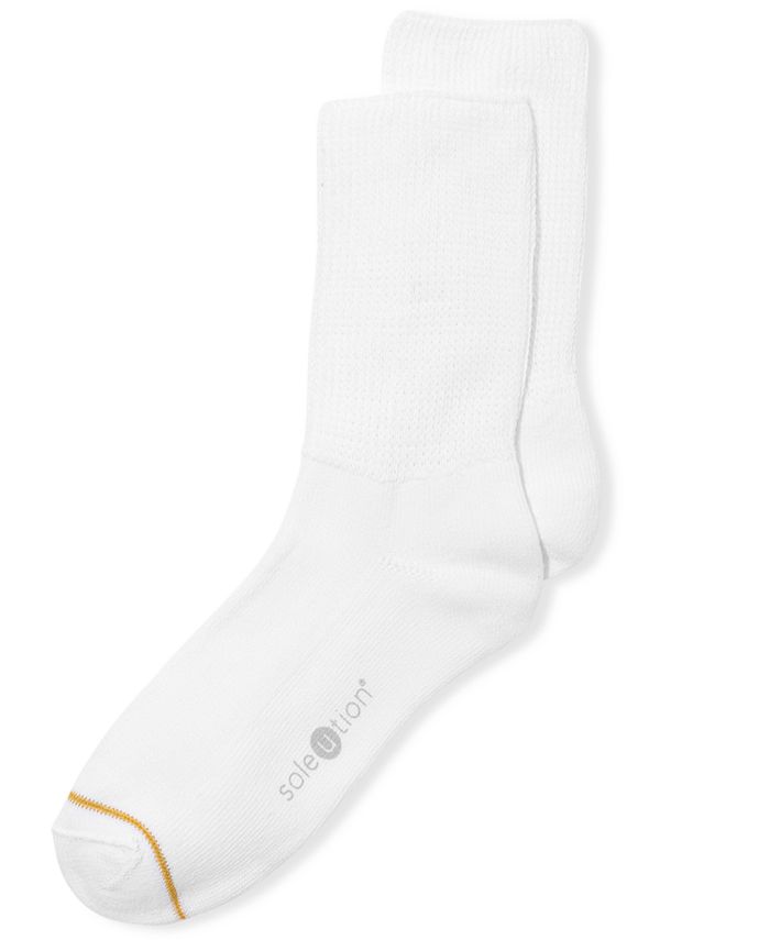 Gold Toe Men's Socks, Unisex Super Soft Crew Non Binding Comfort 2 Pack ...