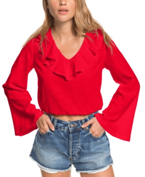 image of Roxy Juniors- Paradise Is You Cotton Crop Top