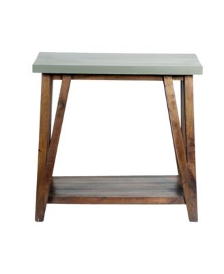 Brookside Cement-Top Wood Console and Media Table