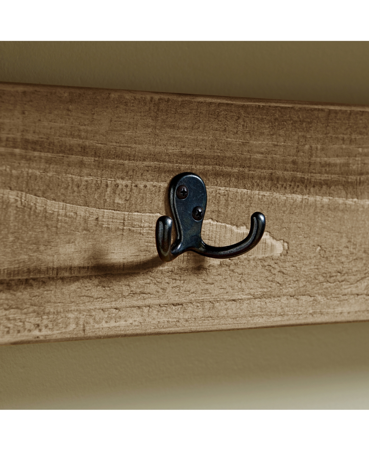 Alaterre Furniture Pomona Entryway Hall Tree with Bench, Shelves and Coat Hooks