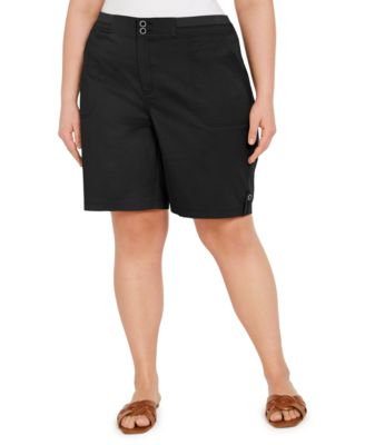 Macy's shorts plus size best sale