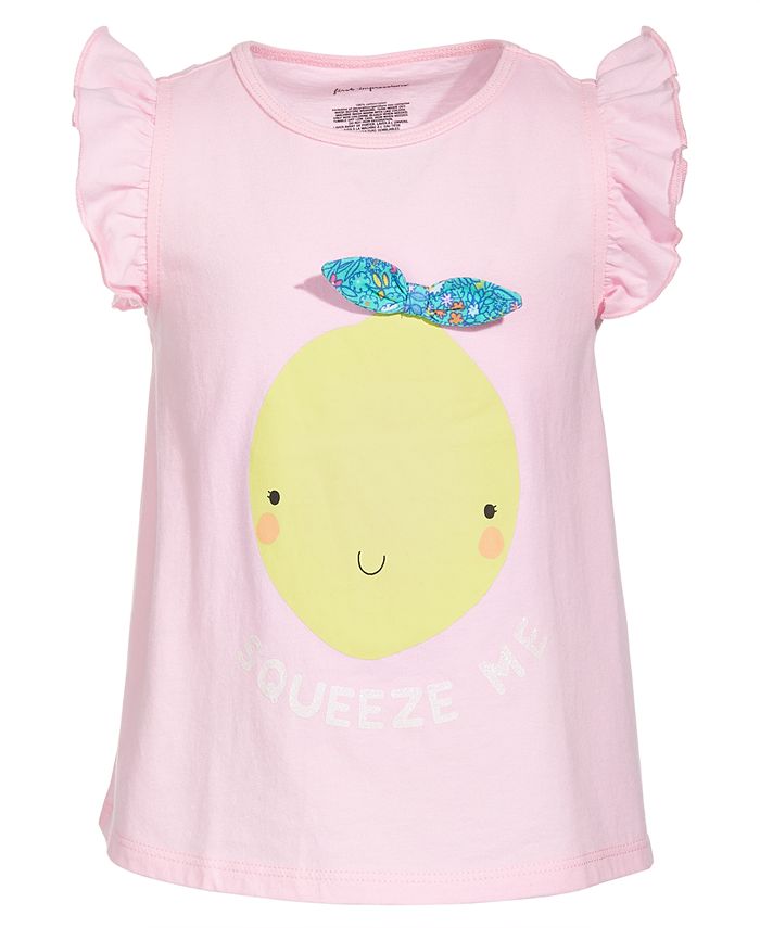 First Impressions Toddler Girls Happy Lemon Cotton Top, Created for ...