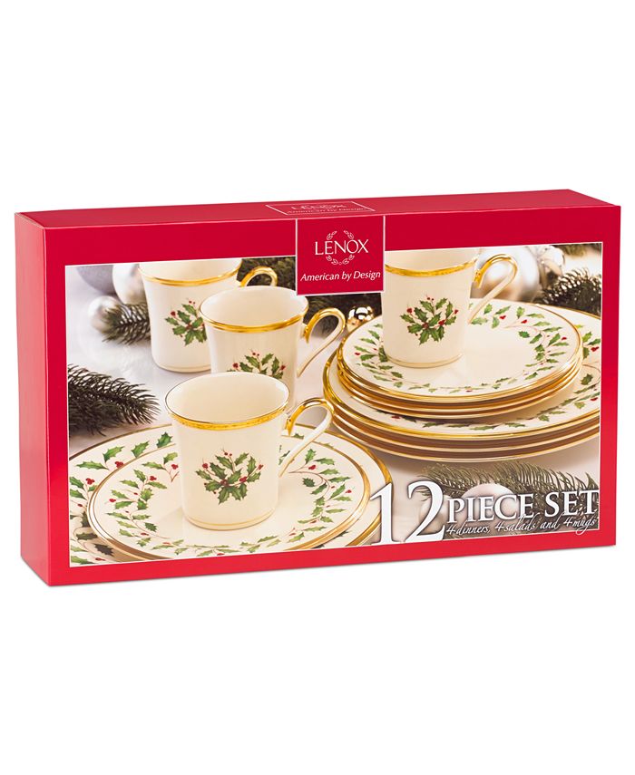 Lenox Holiday 12Piece Plate & Mug Set Macy's