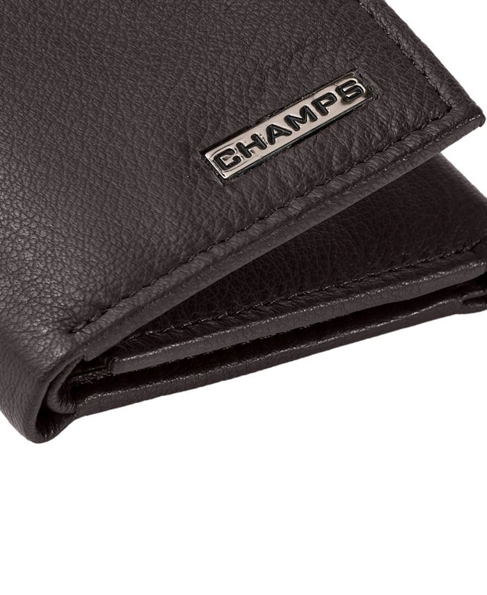 CHAMPS Men's Leather RFID Tri-Fold Wallet in Gift Box & Reviews - All ...
