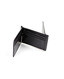 Men's Genuine Leather Bill Fold with Double Money Clip