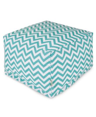 Chevron Ottoman Square Pouf with Removable Cover 27" x 17"