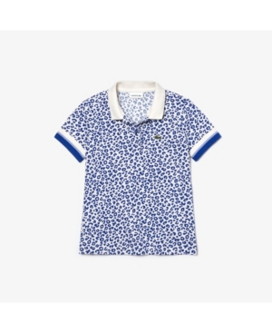 image of Lacoste Toddler and Little Girls Leopard Print Polo Shirt