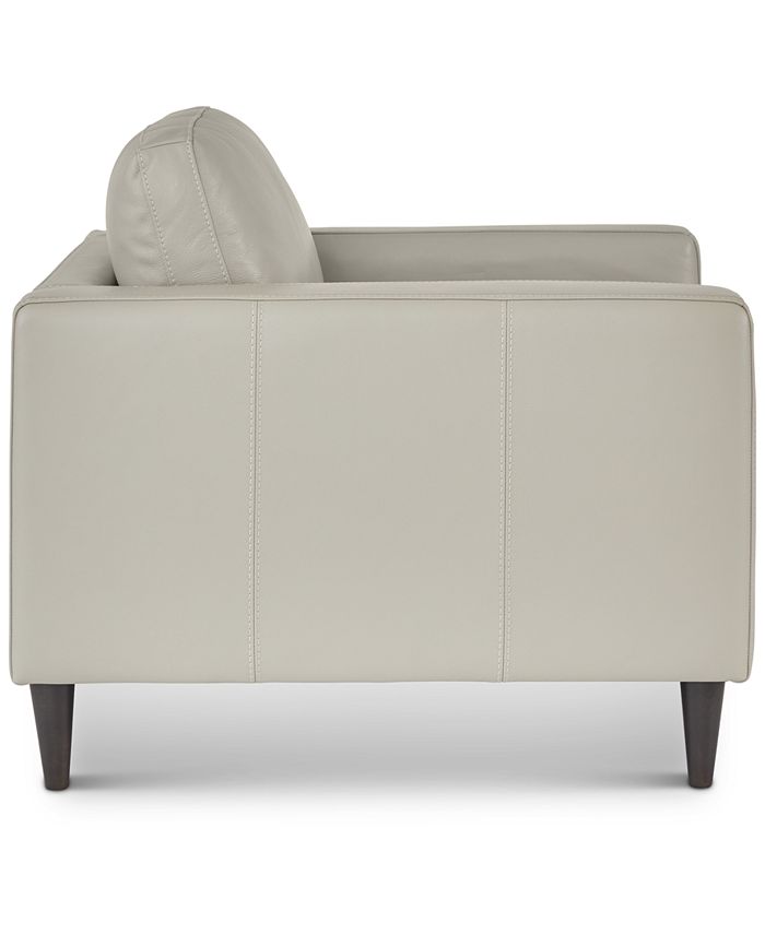 Macy's Jennis 35" Leather Arm Chair, Created for Macy's & Reviews