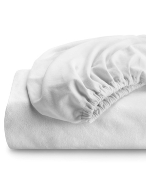 Shop Bare Home Flannel Fitted Bottom Sheet, Queen In White