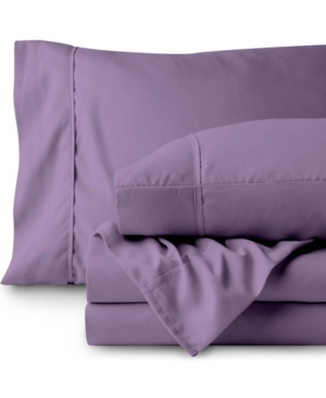 Bare Home Double Brushed Sheet Set, Queen In Lavender