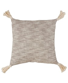 Solid Tasseled Decorative Floor Pillow, 27" x 27"