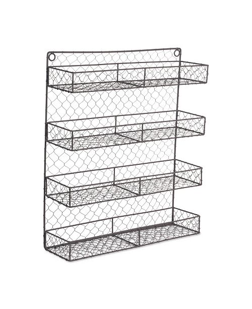 Design Imports Double Wide 4 Row Chicken Wire Spice Rack Reviews