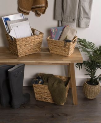 Water Hyacinth Basket Set of 3