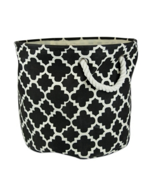 Design Imports Polyester Bin Lattice Round Large