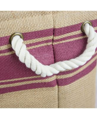 12" Round Burlap Storage Bin