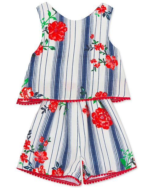 Rare Editions Toddler Girls Printed Popover Romper Reviews All Girls Dresses Kids Macy S