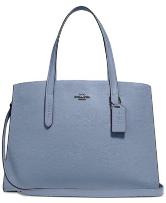 coach charlie medium carryall in pebble leather