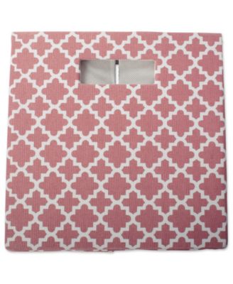 Lattice Square Print Polyester Storage Bin
