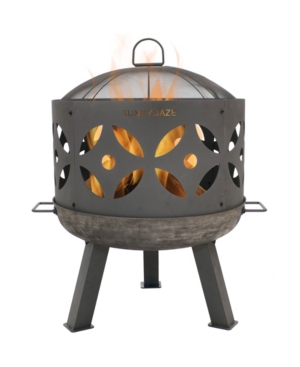 Sunnydaze Decor Outdoor Retro Cast Iron Patio Fireplace Fire Pit Bowl