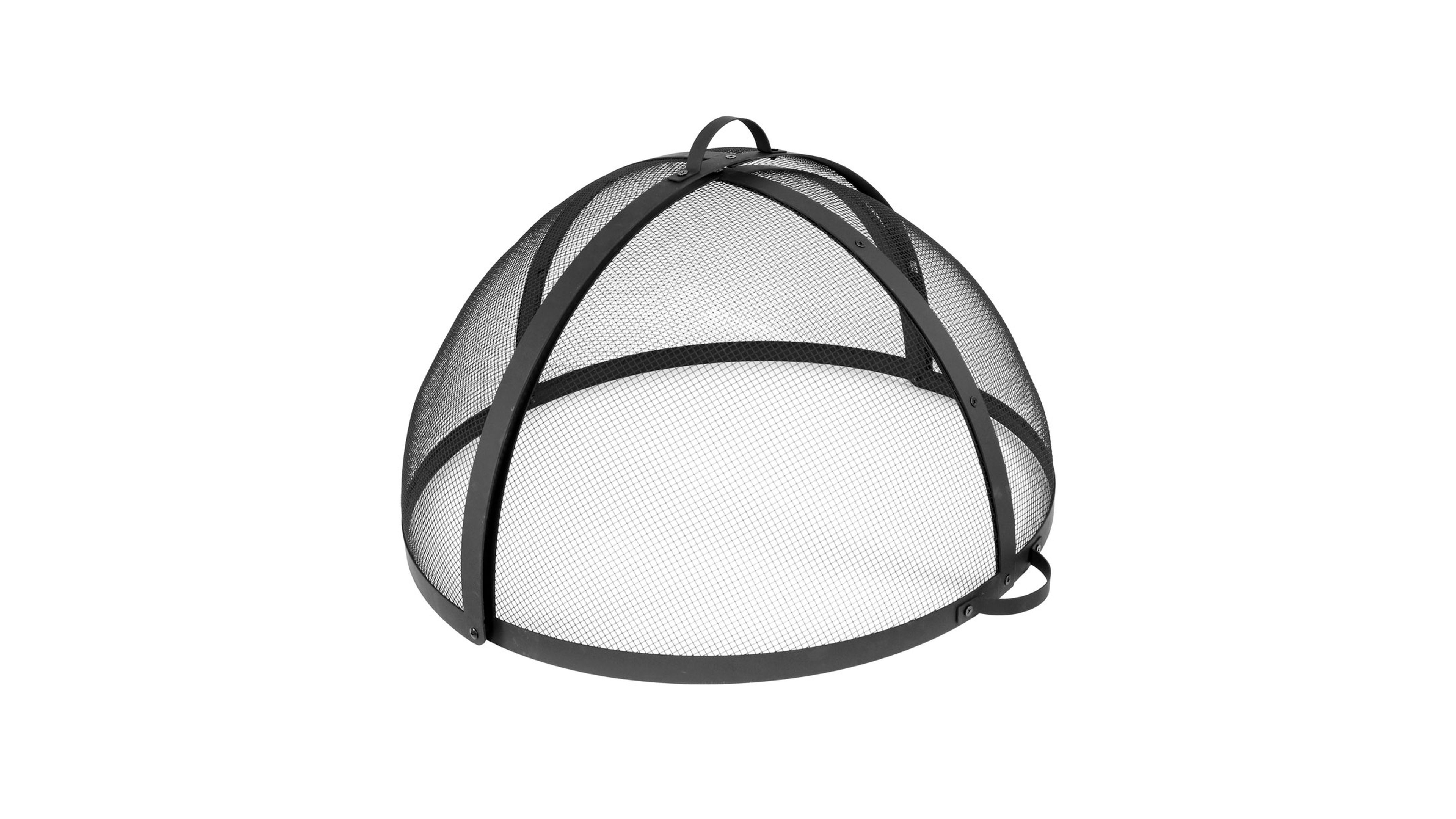 Round Fire Pit Spark Screen - Heavy-Duty Steel Mesh Metal Cover with Handle - Fire Pit Screen Cover with Door - 40 Inch Diameter