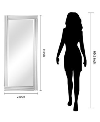 Moderno Stepped Beveled Rectangle Wall Mirror, 54" x 24" x 1.18"