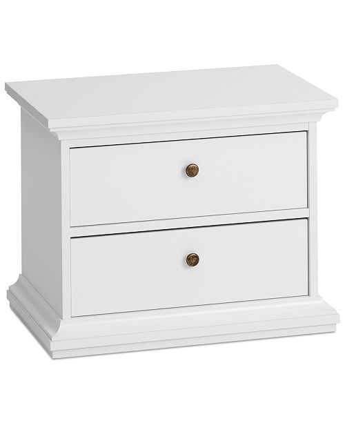 Tvilum Amelie Ready To Assemble 2 Drawer Nightstand Direct Ships